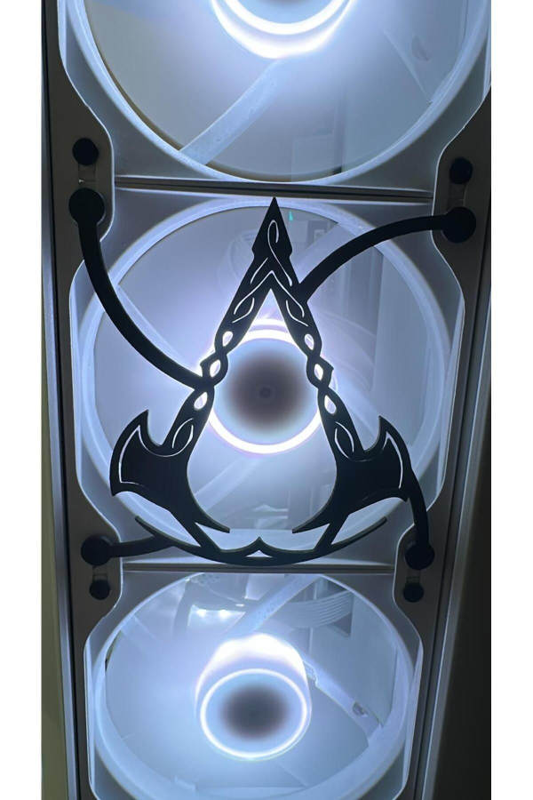 Assasin's Creed Logo 120mm - 140mm Uyumlu Masaüstü Bilgisayar Fan Kapağı