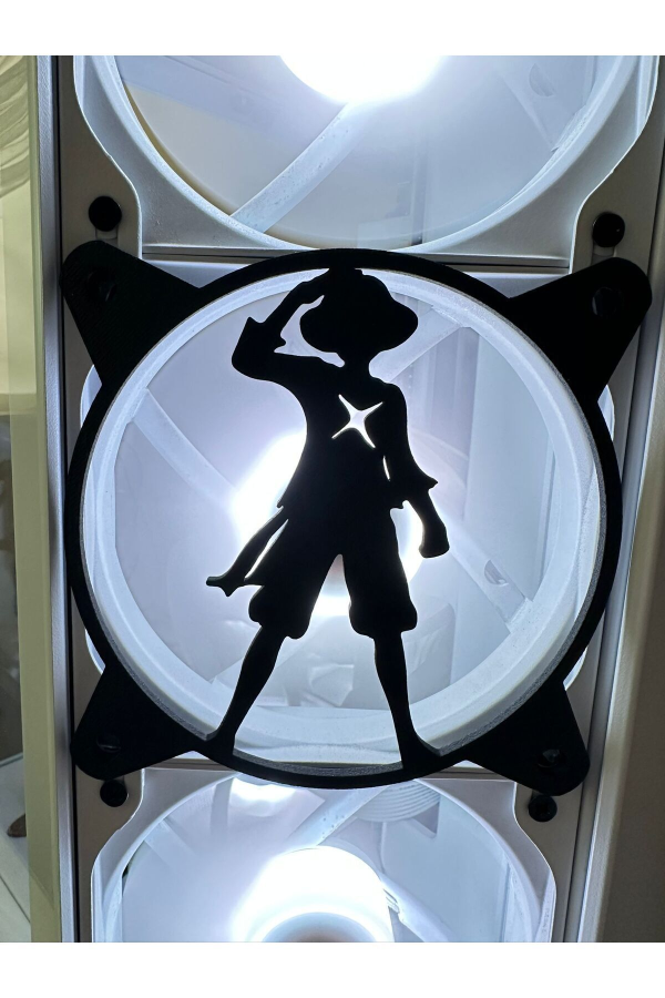 One Piece Luffy 120mm - 140mm Uyumlu Masaüstü Bilgisayar Fan Kapağı