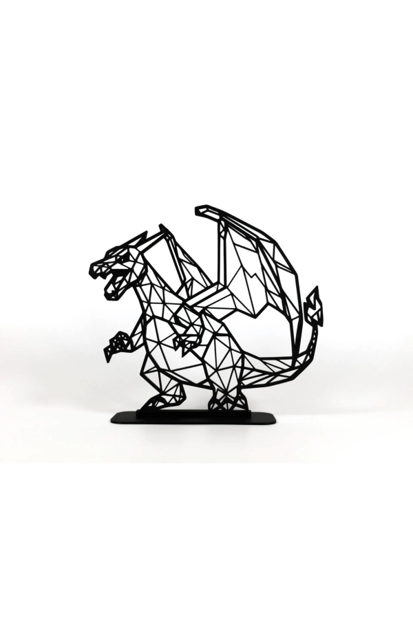 Geometric Çizim Charizard Masaüstü Stand