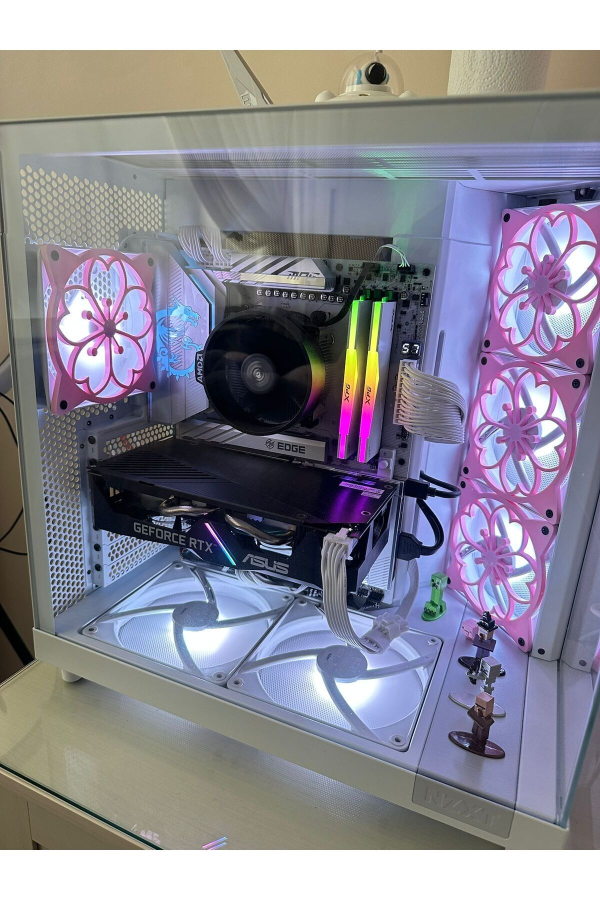 Lotus Çiçeği 120mm - 140mm Uyumlu Masaüstü Bilgisayar Fan Kapağı (1 Adet)