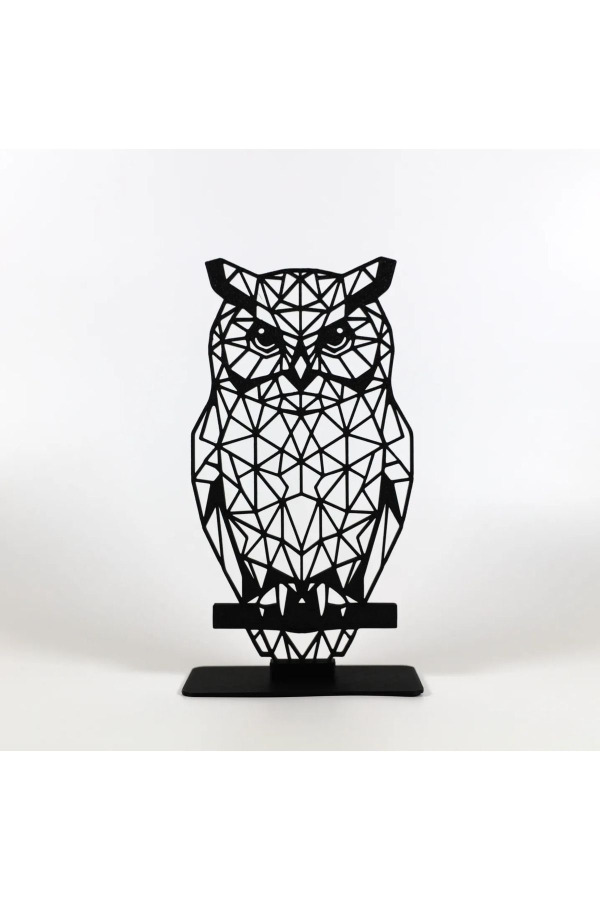 Geometric Çizim Baykuş Masaüstü Stand