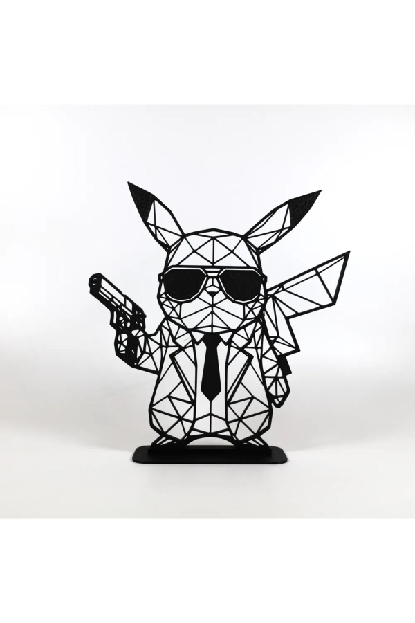Geometric Çizim Pikachu Masaüstü Stand