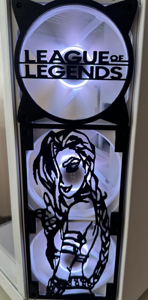 Jinx LoL Set 120mm - 140mm Uyumlu Masaüstü Bilgisayar Fan Kapağı